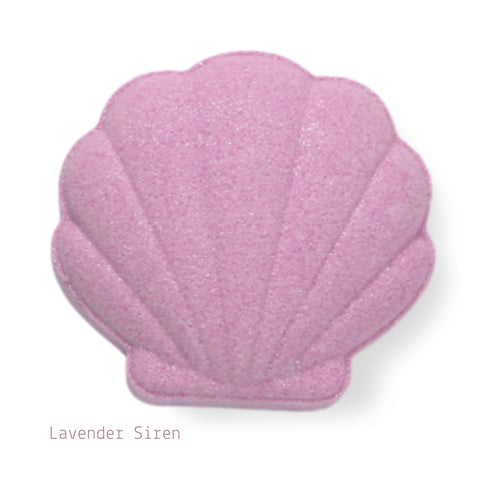 Wynie Bath BombShell | Bomba da Bagno Colorata Effervescente a Forma di Conchiglia, viola (aroma: lavanda)