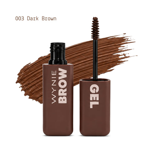 Wynie Brow Gel - Mascara Sopracciglia Colorato in Crema Effetto Naturale 003 Dark Brown (marrone scuro intenso)