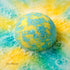 Wynie Color Mix Bath Bomb | Bomba da Bagno Colorata Effervescente, blu e giallo (fragranza avocado) nell'acqua