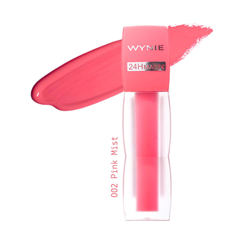 Wynie Full Lock Liquid Lipstick 24H Matte - Rossetto Liquido Opaco No Transfer 002 rosa acceso