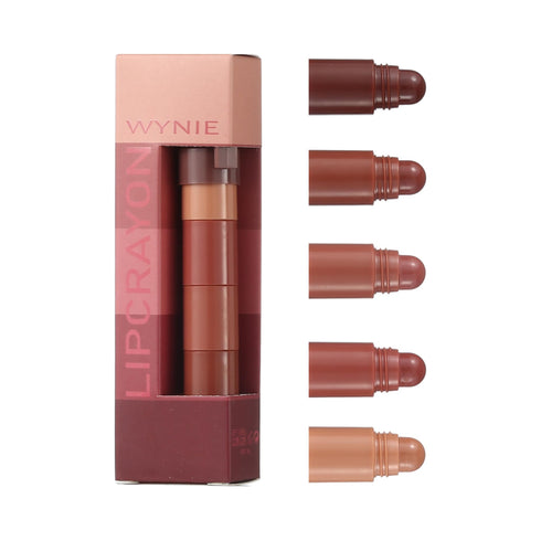 Wynie LipCrayon 01 Oh My Nudes - Penna Labbra Multiuso 5 in 1 - Rossetto Nude Opaco