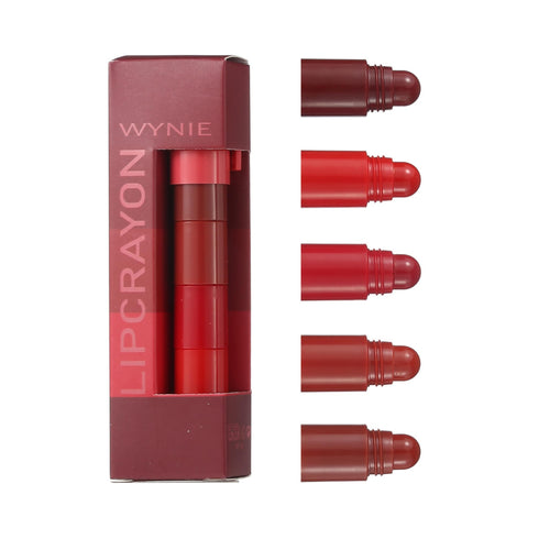 Wynie LipCrayon - Penna Labbra Multiuso 5 in 1 - Rossetto Opaco 02 Oh My Reds