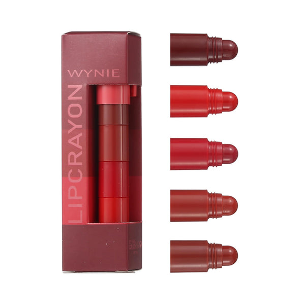 Wynie LipCrayon - Penna Labbra Multiuso 5 in 1 - Rossetto Opaco 02 Oh My Reds