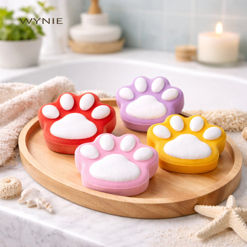 Wynie Pet Love Bath Bomb | Bomba da Bagno Colorata Effervescente a Forma di Zampa