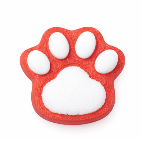 Wynie Pet Love Bath Bomb | Bomba da Bagno Colorata Effervescente a Forma di Zampa rosso