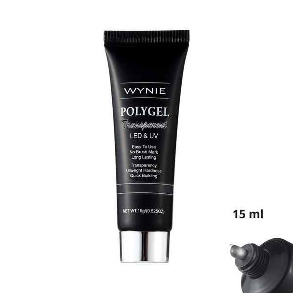 Polygel Costruttore Professionale Unghie 15 ml | 005 - Transparent, trasparente