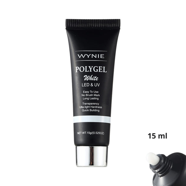 Polygel Costruttore Professionale Unghie 15 ml | 008 - White, bianco latte