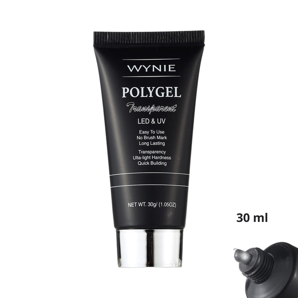 Polygel Costruttore Professionale Unghie 30 ml | 005 - Transparent, trasparente