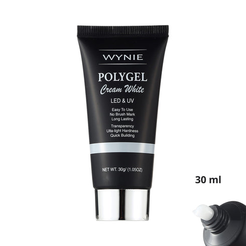 Polygel Costruttore Professionale Unghie 30 ml | 007 - Cream White, bianco crema