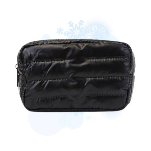 Wynie Puffer Mini Bag ST. MORITZ - Après-Ski Edition | Beauty Case Trapuntato Effetto Piumino Collezione Invernale Nero