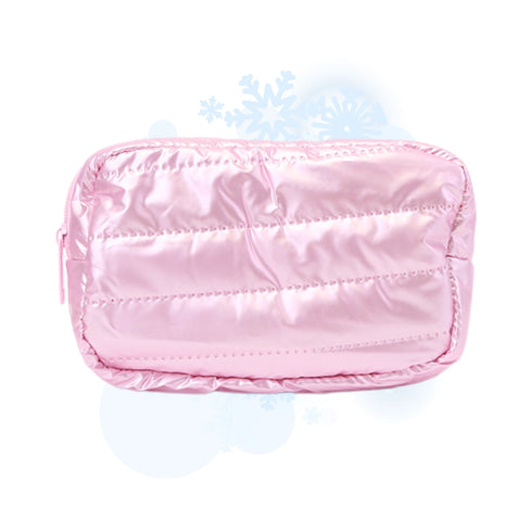 Wynie Puffer Mini Bag ST. MORITZ - Après-Ski Edition | Beauty Case Trapuntato Effetto Piumino Collezione Invernale Rosa