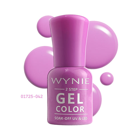 Wynie Smalto Semipermanente Gel Color 042 - Orchid Pulse, viola brillante con base fucsia e finish lucido