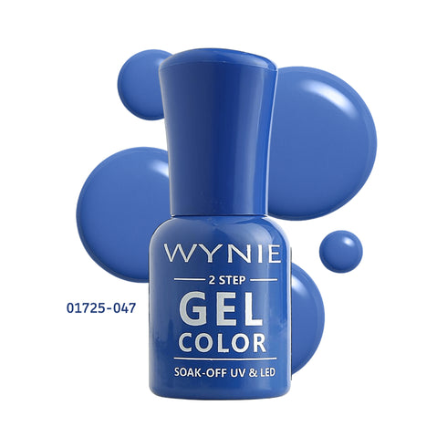 Wynie Smalto Semipermanente Gel Color 047 - Blue Royale, blu cobalto lucido
