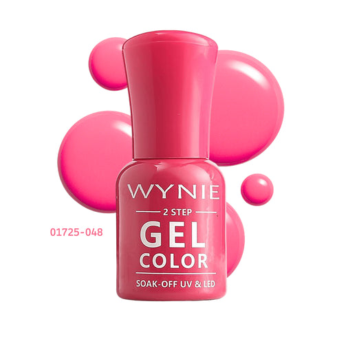 Wynie Smalto Semipermanente Gel Color 048 - Pink Flash, rosa acceso lucido
