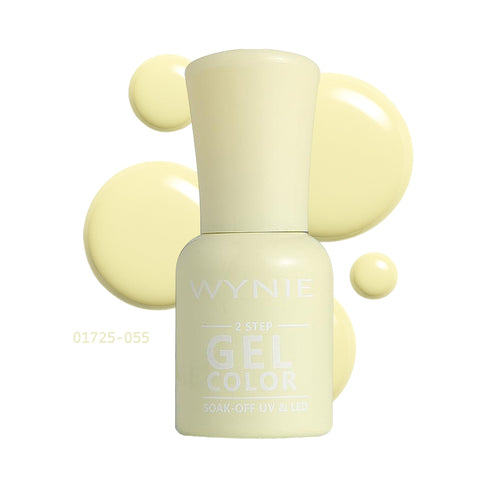 Wynie Smalto Semipermanente Gel Color 055 - Lemon Cream, giallo pastello chiaro con finish lucido