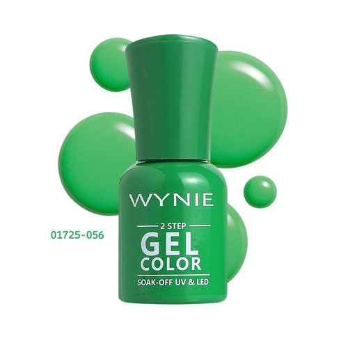 Wynie Smalto Semipermanente Gel Color 056 - Lucky Charm, verde intenso lucido