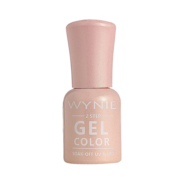 Wynie Smalto Semipermanente Gel Color 072 - Golden Rose | Finish Glitterato, rosa champagne oro glitter