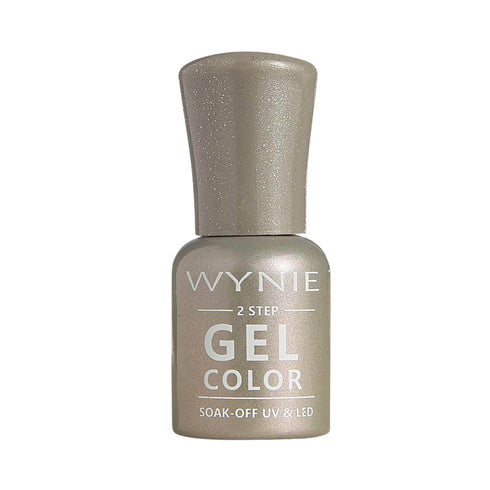Wynie Smalto Semipermanente Gel Color 073 - Silver Mist | Finish Glitterato, grigio chiaro con glitter
