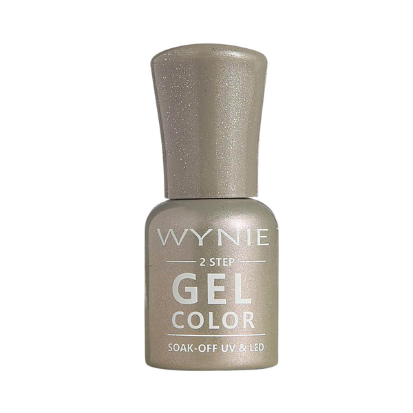 Wynie Smalto Semipermanente Gel Color 073 - Silver Mist | Finish Glitterato, grigio chiaro con glitter