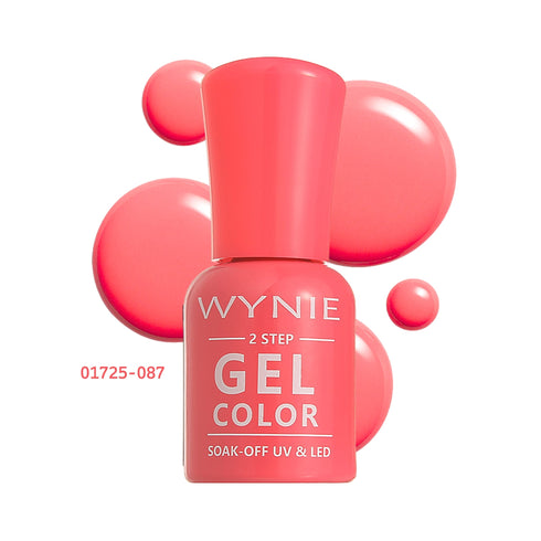 Wynie Smalto Semipermanente Gel Color 087 - Coral Beat, rosa corallo acceso