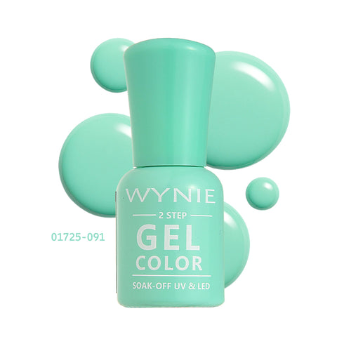 Wynie Smalto Semipermanente Gel Color 091 - Mint Breeze, verde menta lucido