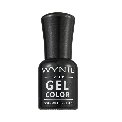 Wynie Smalto Semipermanente Gel Color 126 Cosmic Black - Nero Glitterato