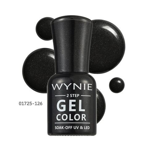 Wynie Smalto Semipermanente Gel Color 126 Cosmic Black - Nero Glitterato