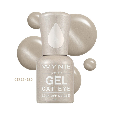 Wynie Smalto Semipermanente Gel Color 130 - Moon Dust (Finish Magnetico Cat Eye), beige perlato