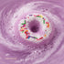 Wynie Yummy Donuts Bath Bomb | Bomba da Bagno Colorata Effervescente a Forma di Ciambella con Zuccherini, viola nell'acqua